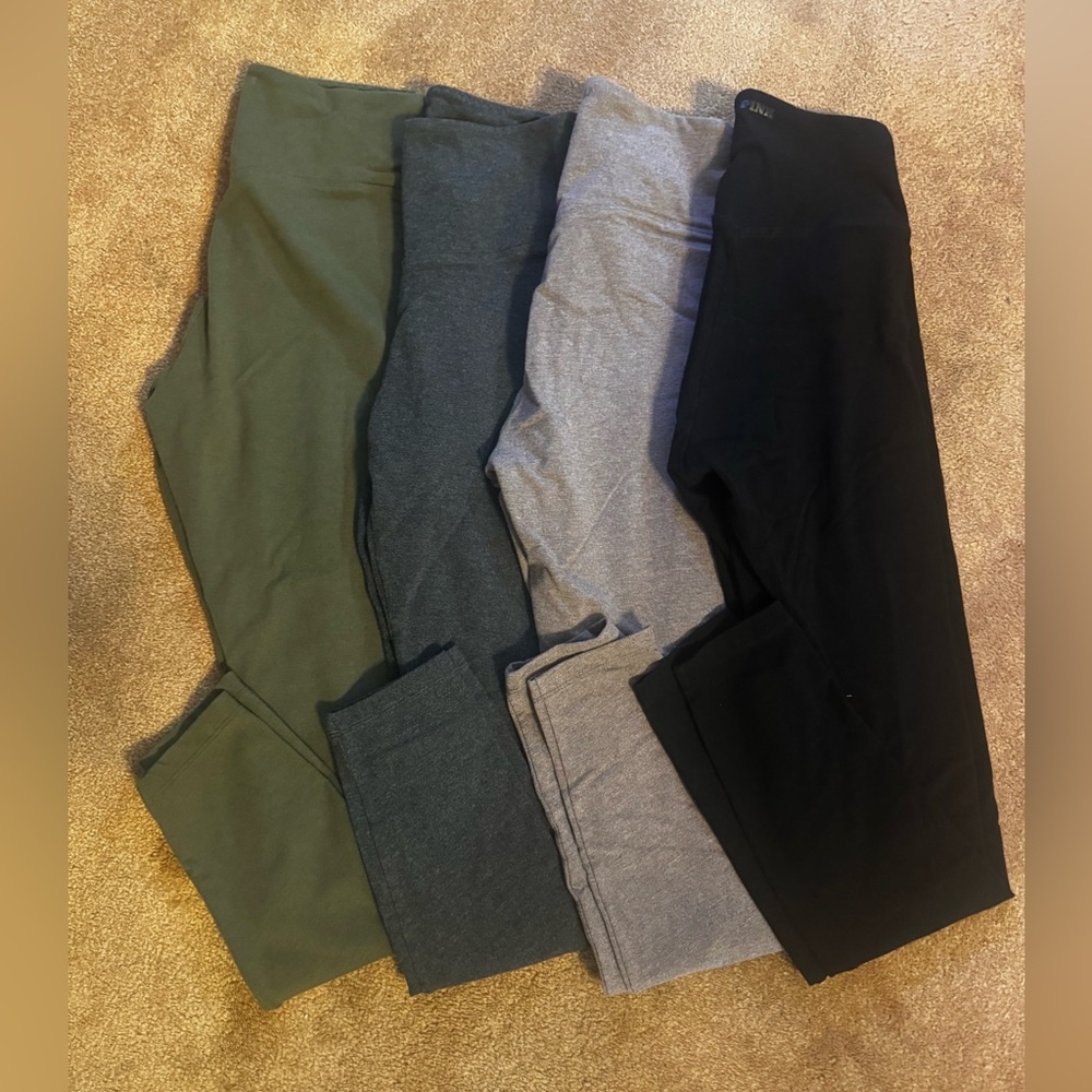 PINK cotton high waisted leggings